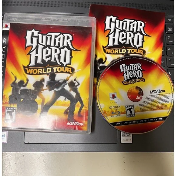 Guitar Hero World Tour Sony PlayStation 3 PS3 Game Case Manual BLUS-30164‎