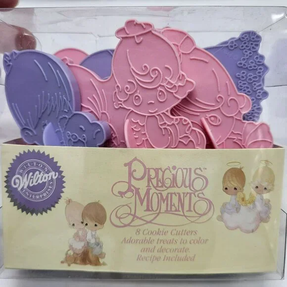 90's Wilton Precious Moments 8-Piece Cookie Cutter Set Dishwasher-Safe In Box