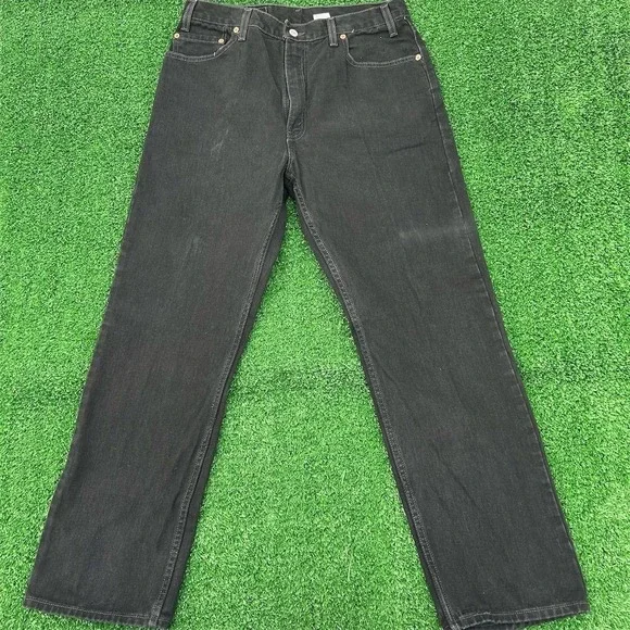 Vintage Levi's 505 Men's Black Straight Leg Jeans‎ Size 32x30