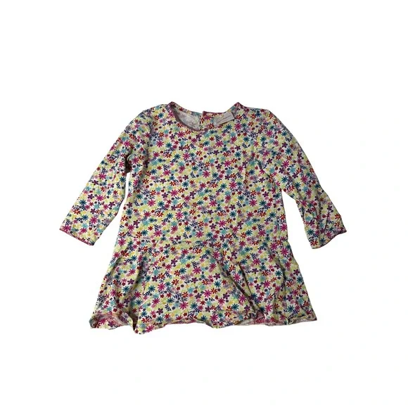 Hanna Andersson Floral‎ Dress Girls 4 (100) Cotton Long Sleeve Twirl