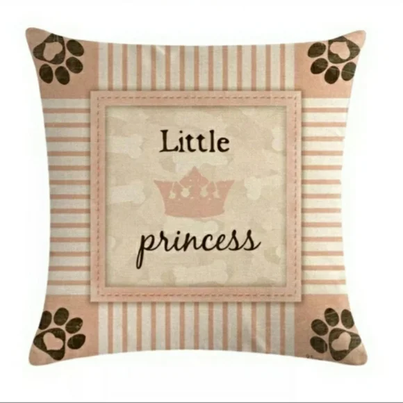 Closet Clearout Little Princess Pillow Case on Cotton Linen