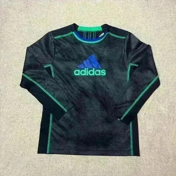 Adidas Long Sleeve Athletic Shirt Climalite Boys Size 6 A0020