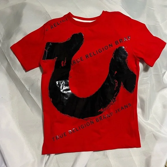 True Religion Red and Black Kids Shirt