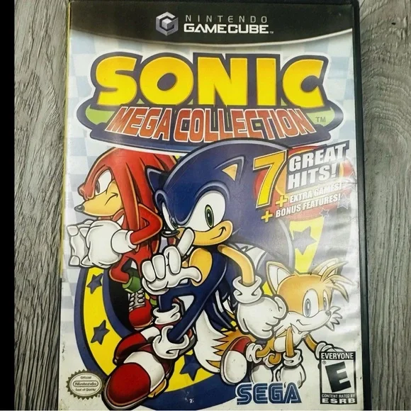Sonic Mega Collection Nintendo GameCube 2002 Disc‎ Manual-Case Vintage Y2K Sega