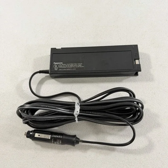 Panasonic PV-C80 Car Battery Cord Power Supply for Omnimovie Camcorder TESTED