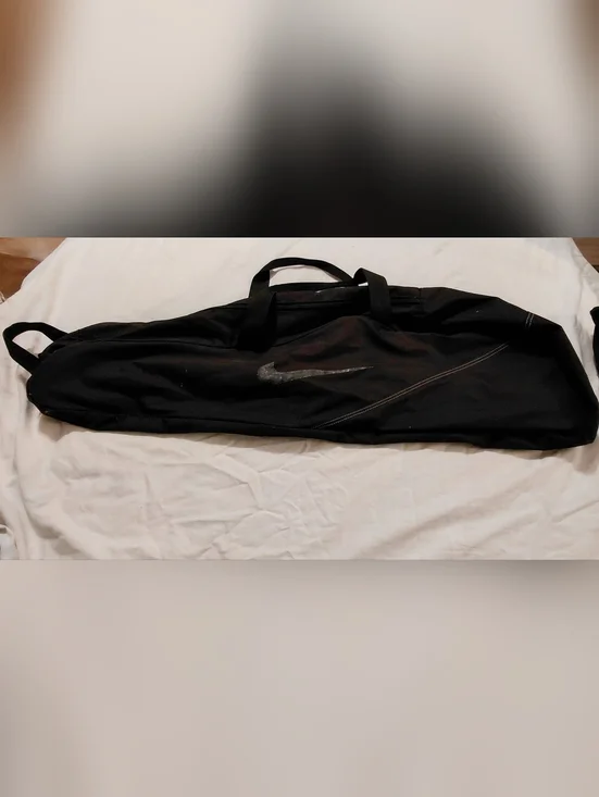 Nike Black Duffel with Silver Swoosh Baseball Softball Bat Bag
