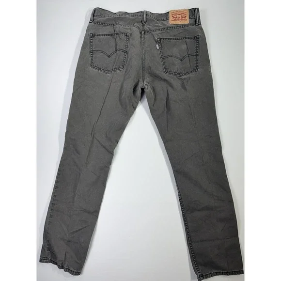 Levi's 511 Slim Fit Jeans Mens W36 L32 Gray Washed Denim Stretch
