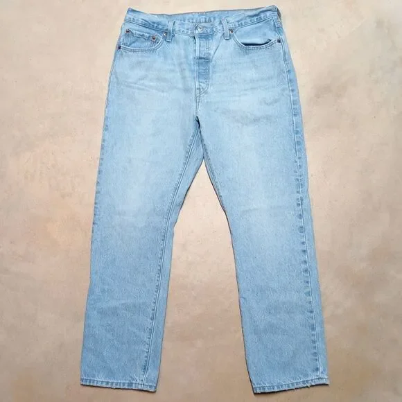 Levi's Premium 501 Jeans Mens 33x30 Big E Medium Wash Straight Leg Denim