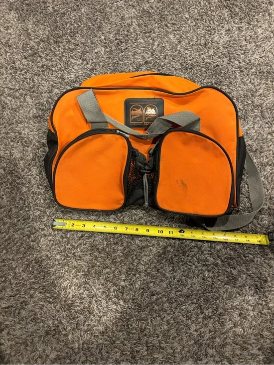 Pheasants Forever Orange Utility Duffle Bag with Dual Front Pockets