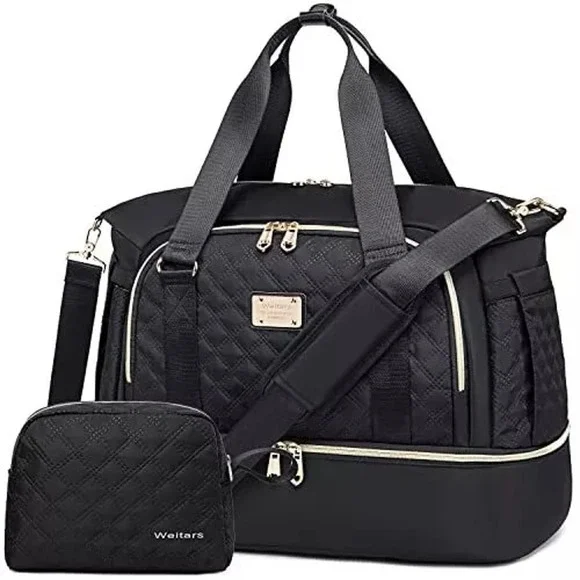 Gym Bag For WomenTravel Duffel Bag Weekender BagSport Bag With Shoes Compartm...