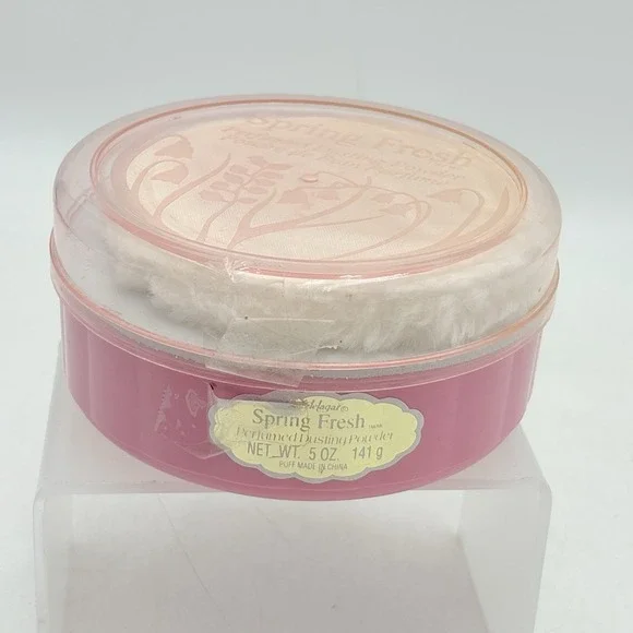 Belcam Delagar Spring Fresh Dusting Powder 5 Oz Floral Body Talc Scented Pink