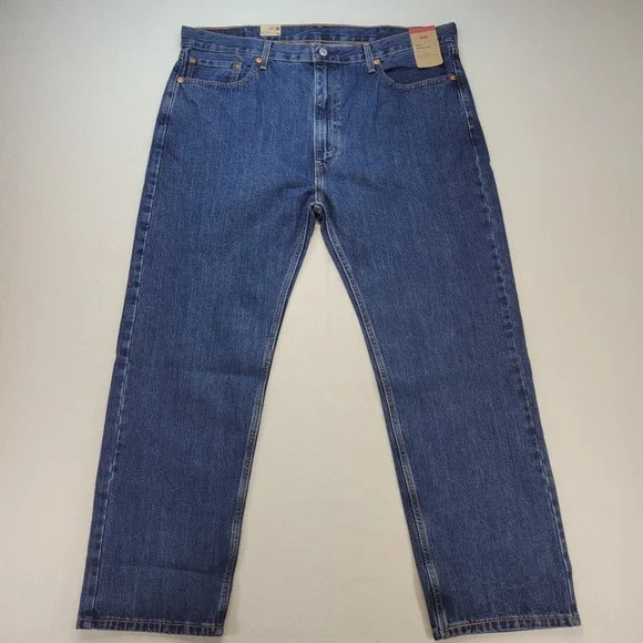 Levi's 505 Jeans Mens 42x30 Blue Regular Straight Leg Cotton Denim