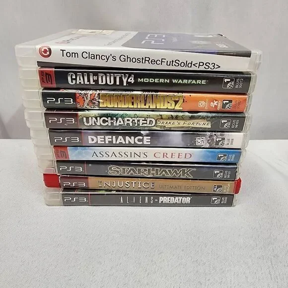 SONY PS3 Lot 9 Games Call Of Duty, Starhawk, Uncharted, Defiance, Untested