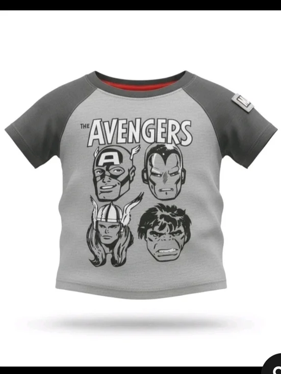 Marvel Avengers Boys Gray Tee EUC Size 3T