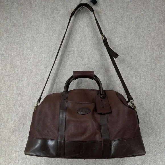 Fossil Brown‎ Leather Doctors Duffle Bag with Strap Overnight