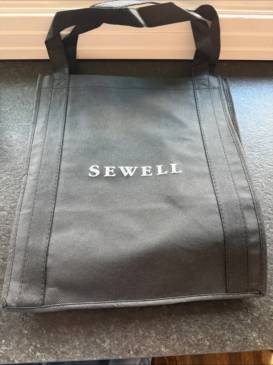 SEWELL AUTOMOTIVE Black Duffel-Style Tote Bag