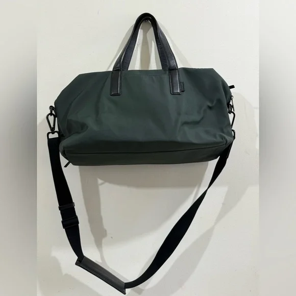 Away Dark Green Duffel Bag with Black Handles and Strap