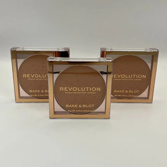 Makeup Revolution Bake & Blot Baking And Setting Powder Peach Pack Of 3
