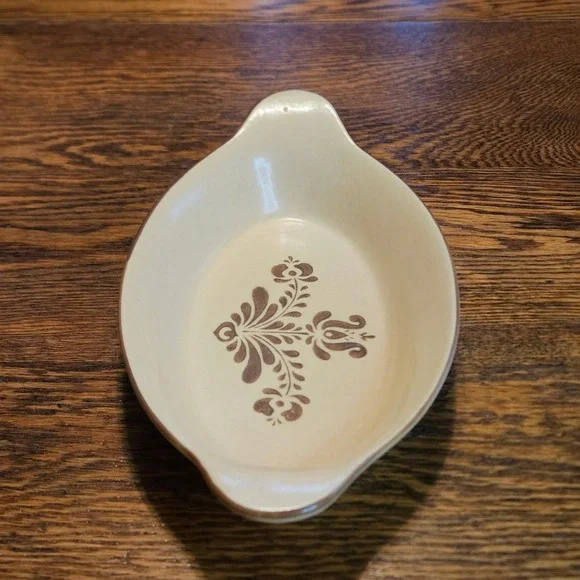 Pfaltzgraff Village Oval Au Gratin Dish‎ Individual Baker Stoneware Brown 270 8