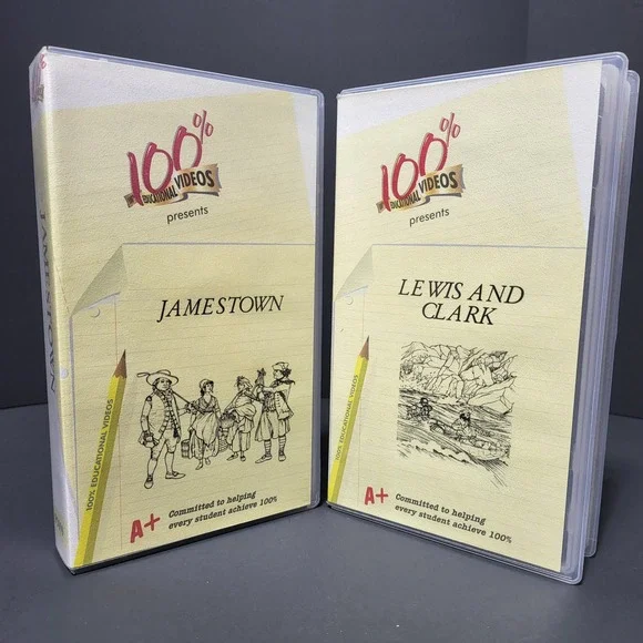 100% Educational Videos Jamestown and Lewis and Clark‎ VHS Tapes