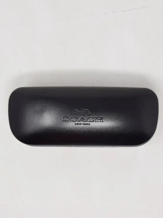 Coach Eyeglass Case Hard Shell Black Logo Travel Timeless Designer Protective