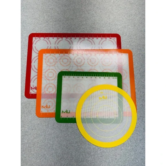 4 Pc Silicone Baking Mat Set Non Stick Reusable Pastry Cookie Sheet Liners P25