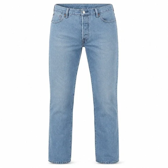 Levi's 501 Original Fit Jeans Mens 35x34 34x32 Actual Blue Button Fly 00501-0193