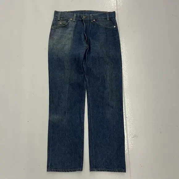 Vintage 80s Levi's 509 Dark Wash Orange Tab Jeans 34x30