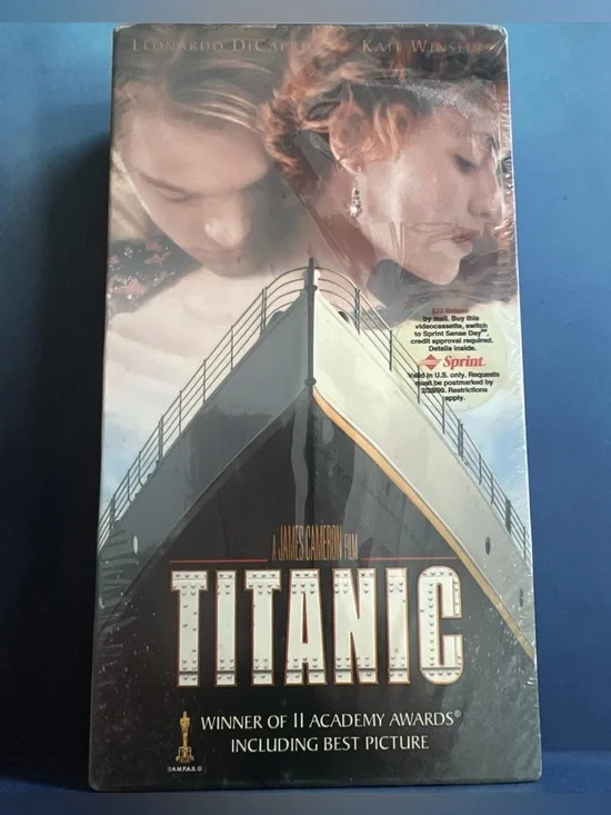 Titanic VHS 2 Tape‎ Set Sealed Leonardo DiCaprio Kate Winslet 1997 THX
