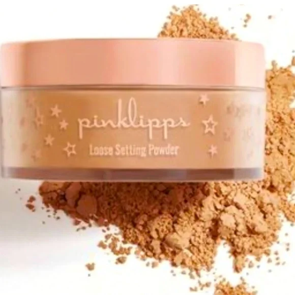 PINKLIPPS COSMETICS Loose Setting Powder in Deep honey