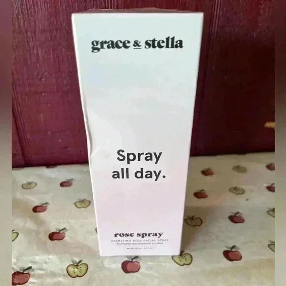 New! Grace & Stella Spray All Day Rose Hydrating Facial Spray Full 8.11oz Sealed