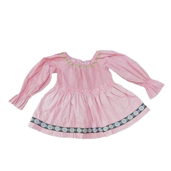 Matilda Jane Peasant Top Pink & White Dots Sugarland Lotti Top Girls Size 4