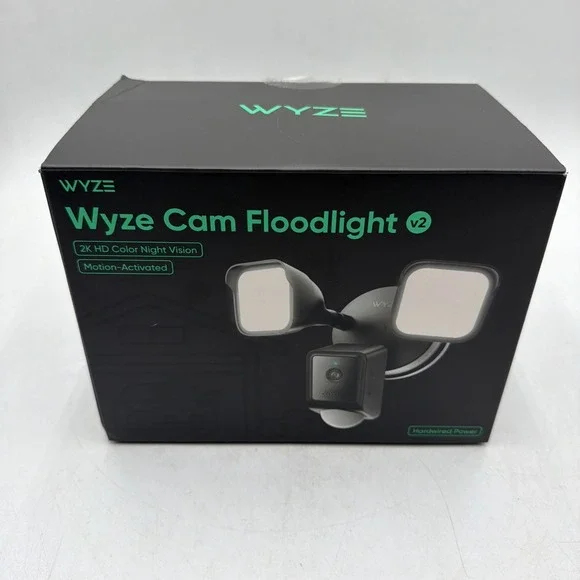 Wyze Cam Floodlight V2 Motion-Activated 2K HD Color Night Vision Camera