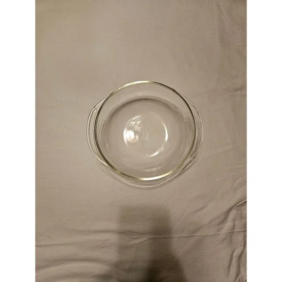 PYREX 1.5 court Clear Glass Mixing Bowl with Handles Oven‎ Safe Serving Dish VTG