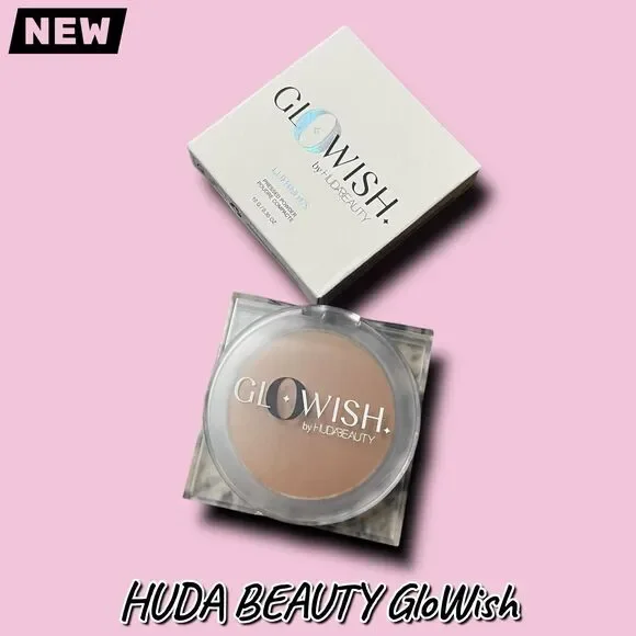 New NIB HUDA BEAUTY GloWish Luminous Pressed Powder – Shade 07 Tan Light
