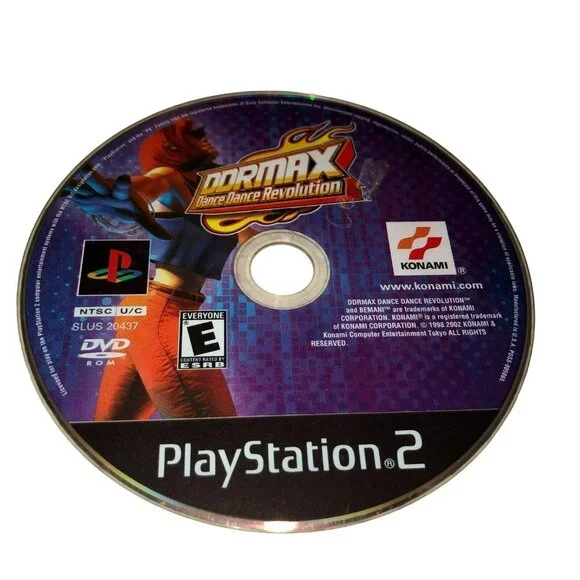 DDRMAX Dance Dance Revolution PlayStation 2 Game Disc By Konami NTSC U/C SLUS