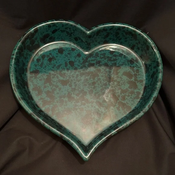 Heart-Shaped Ceramic Baking Dish - Green