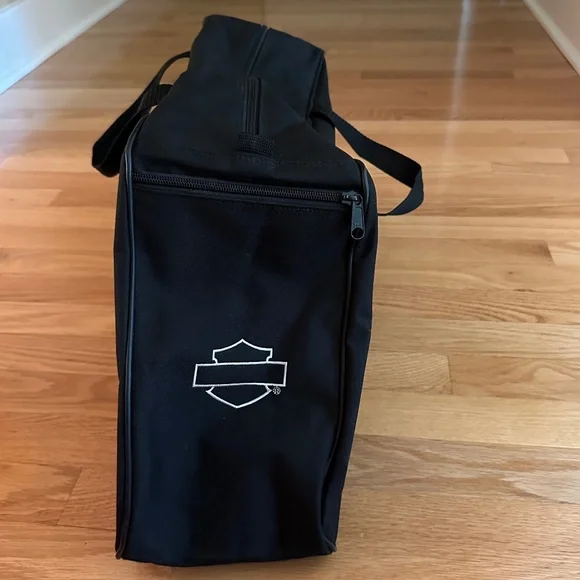 NWOT Harley Davidson Black Touring Travel Bag Canvas Duffle Bag