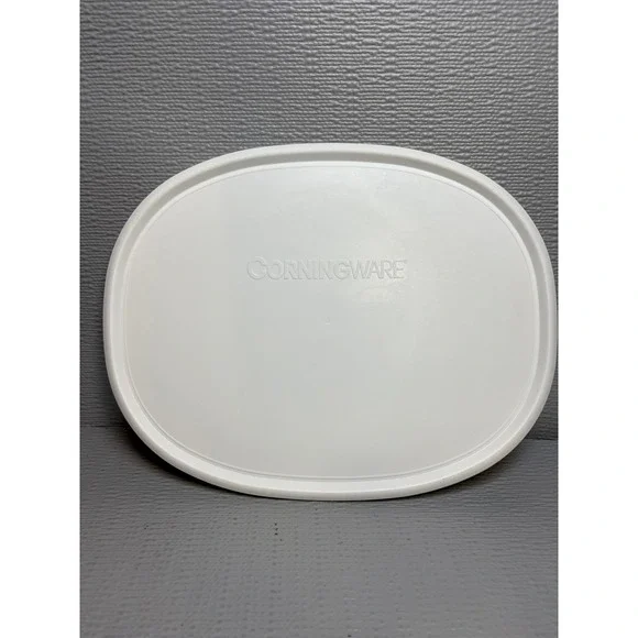 CorningWare French White F-2-PC Plastic Oval Replacement Lid 10.75x8.5
