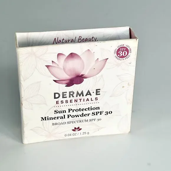 Derma-E Sun Protection Mineral Powder SPF 30 Travel .04 oz 1.25gl New