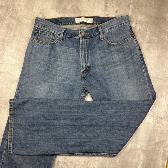 Levi's 527 Jeans Mens 36x32 Blue Low Bootcut Denim Faded VTG Work