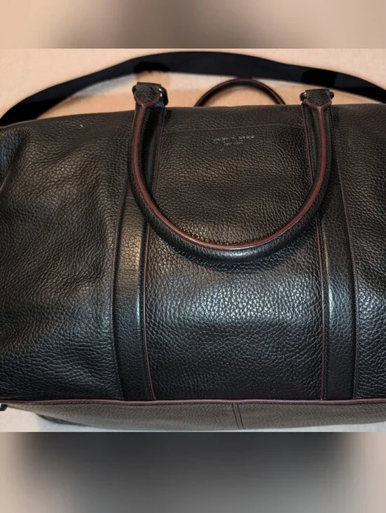 Coach Boston Bag Duffel 75715 Black Leather VGUC