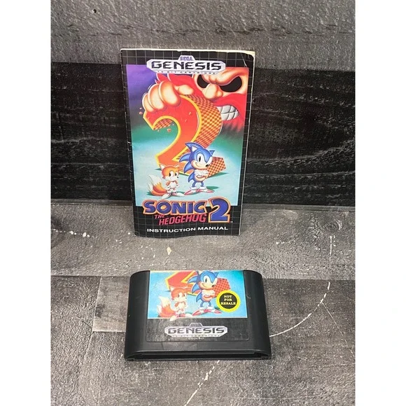 Sonic the Hedgehog 2 Sega Genesis Not For Resale Cartridge & Manual 670-2479-01