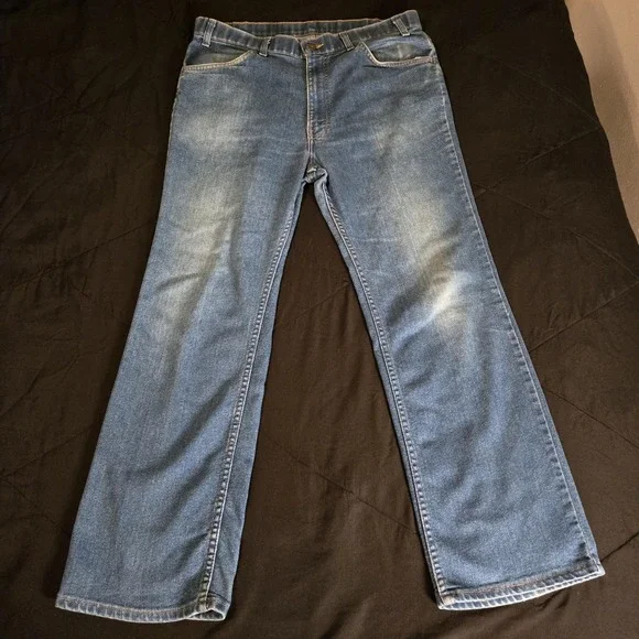 Vintage 80s Levi's Black Tab Skosh More‎ Room Bootcut Jeans USA W36 L29 Rare