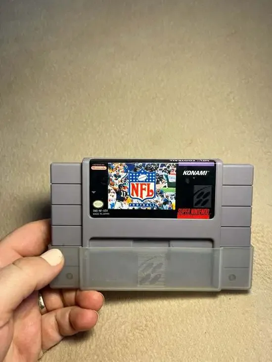 NFL Football Super Nintendo SNES Game Cartridge