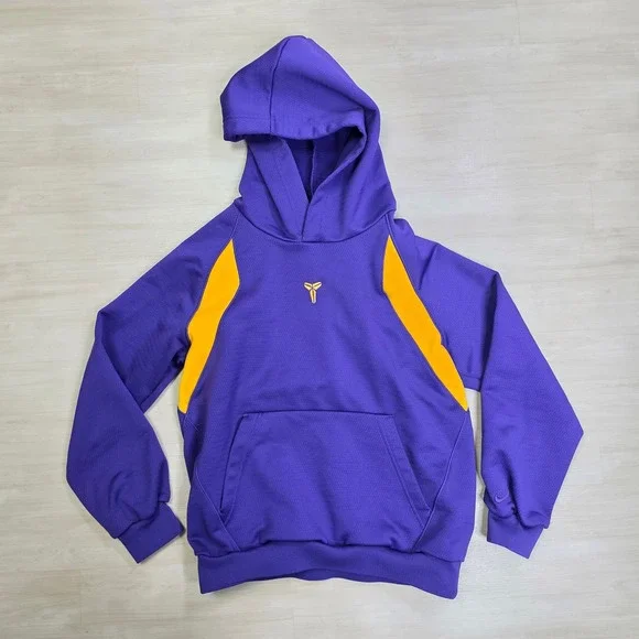 Nike Kobe Mamba Mentality Therma-Fit‎ Hoodie Purple Yellow Kids Size Large
