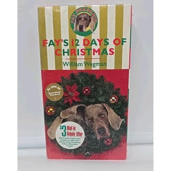 William Wegman Fay's‎ 12 Days of Christmas VHS Video NEW Tape Kidvision Warner