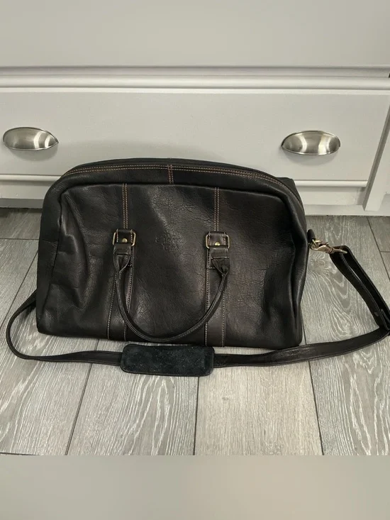 Links&Kings Leather Crown Duffle Weekender Bag in Black⛳️The Roberts Cup⛳️