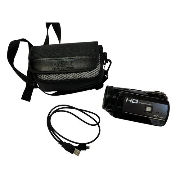 DVC Digital Video Camera 24.0MP 1080p Full HD 18X Zoom Camcorder Black with Case