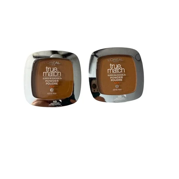 L'Oreal True Match Super-Blendable Powder N9 Medium Deep 2 Pack Brown Womens
